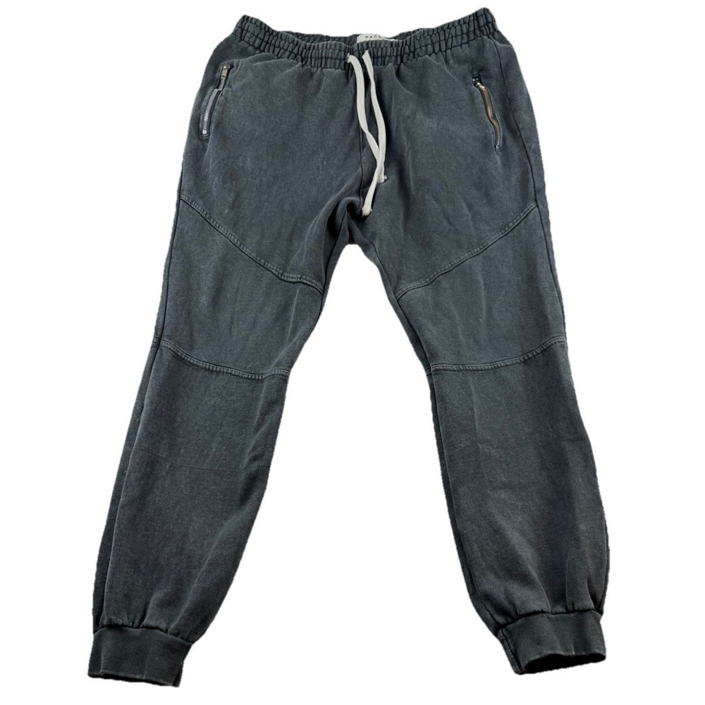 Pacsun Washed Gray Moto Joggers Men's L Zip Pockets